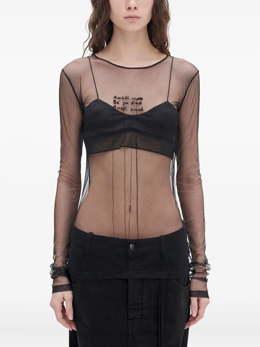 

Футболка Angel Divine Ann Demeulemeester, черный