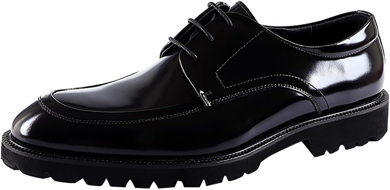 

Мужские классические туфли Santimon из кожи, формальные оксфорды с крыльями, дерби, деловые и повседневные, модные прогулочные туфли для мужчин, черный