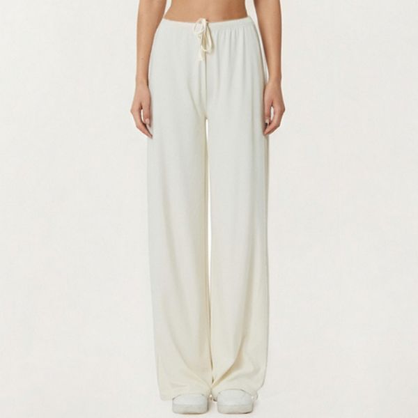 

Женские брюки с высокой талией и широкими штанинами на регулируемом поясе Anna-Kaci, Off White