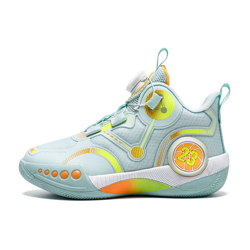 

Баскетбольные кроссовки для детей с износостойким отскоком, дышащие, легкие, амортизирующие, сбалансированные, среднего размера JIAFEIMAO, зеленый