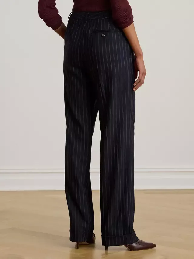 Брюки с высокой посадкой Ivelisse с плоским передним краем, классического кроя Ralph Lauren — фото 3