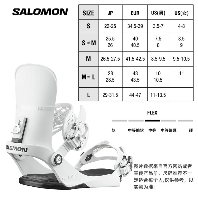 

Salomon Горнолыжные крепления для сноуборда, EDB белый, размер M