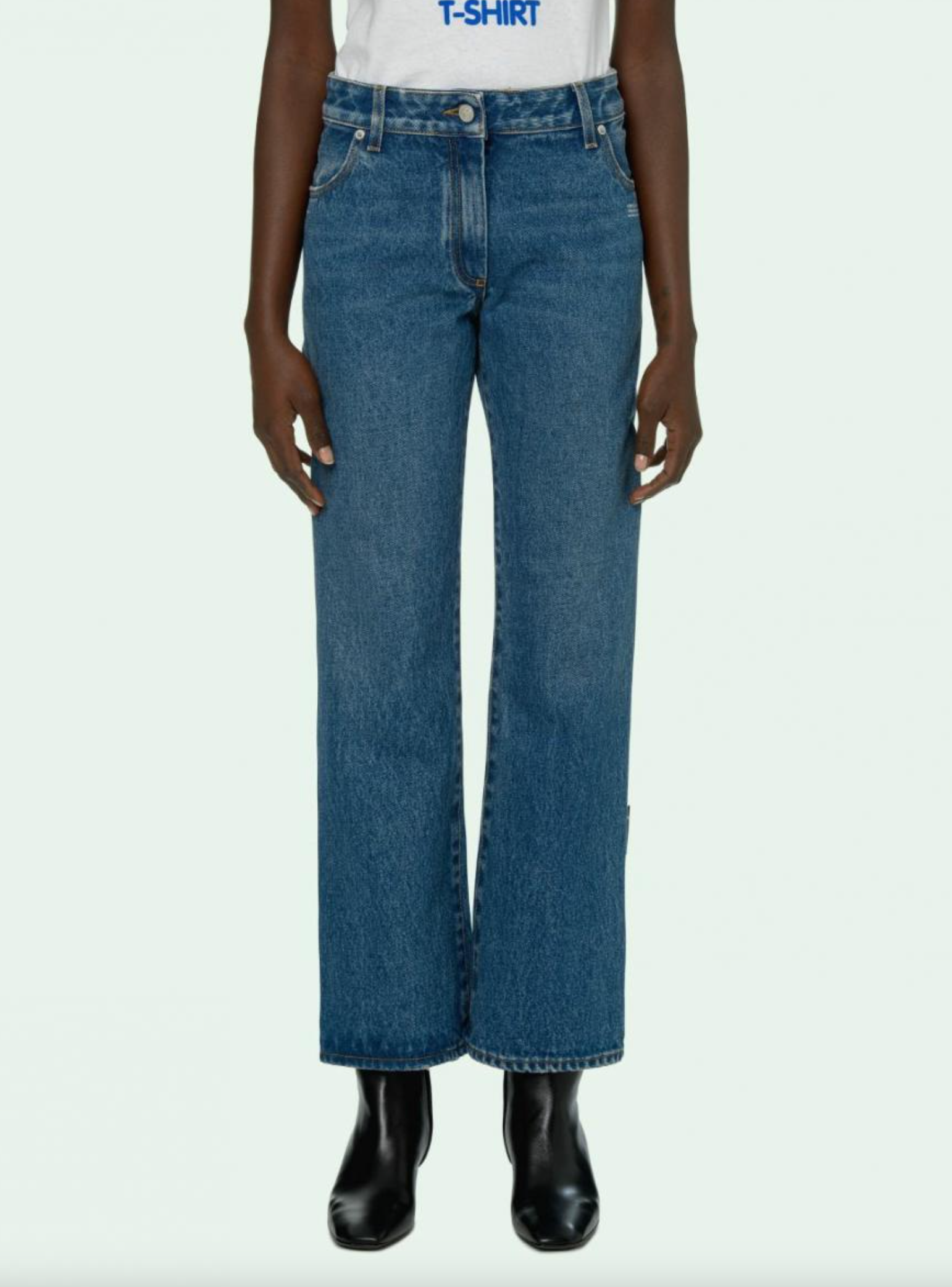 

Синие хлопковые женские джинсы Off-White