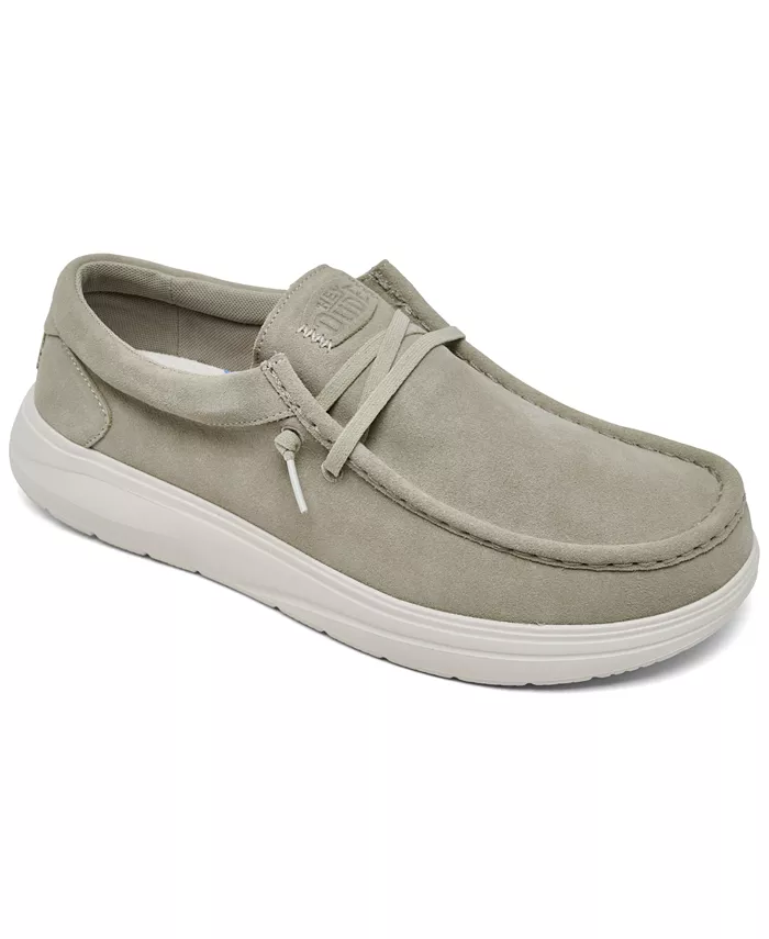 

Мужские повседневные кеды Wally Comfort из замши от Finish Line Hey Dude, белый