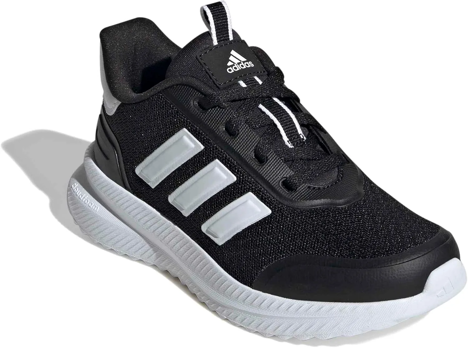 Детские кроссовки Adidas X_PLRATH для подростков, беговые и повседневные, ID0254, цвет Core Black, белый/черный — фото 4