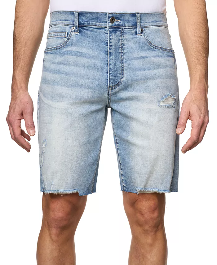 

Мужские укороченные джинсовые шорты Miles Slim-Fit Stretch длиной 9,5 дюйма Lazer, синий