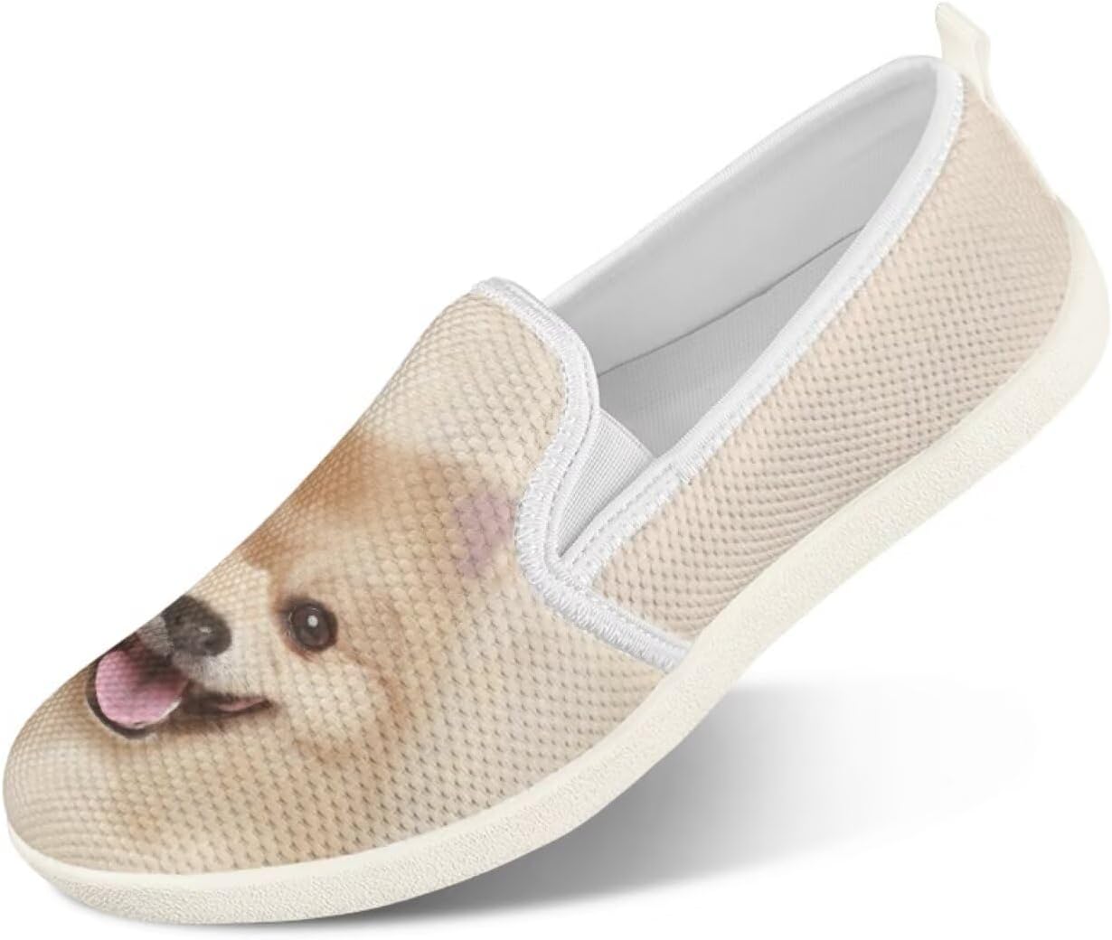 

Мужские туфли с животным принтом, слипоны, удобные лоферы, модные повседневные кроссовки, сетчатые плоские туфли, широкие, легкие, размеры 4-9 Twousenru, Cute Puppy