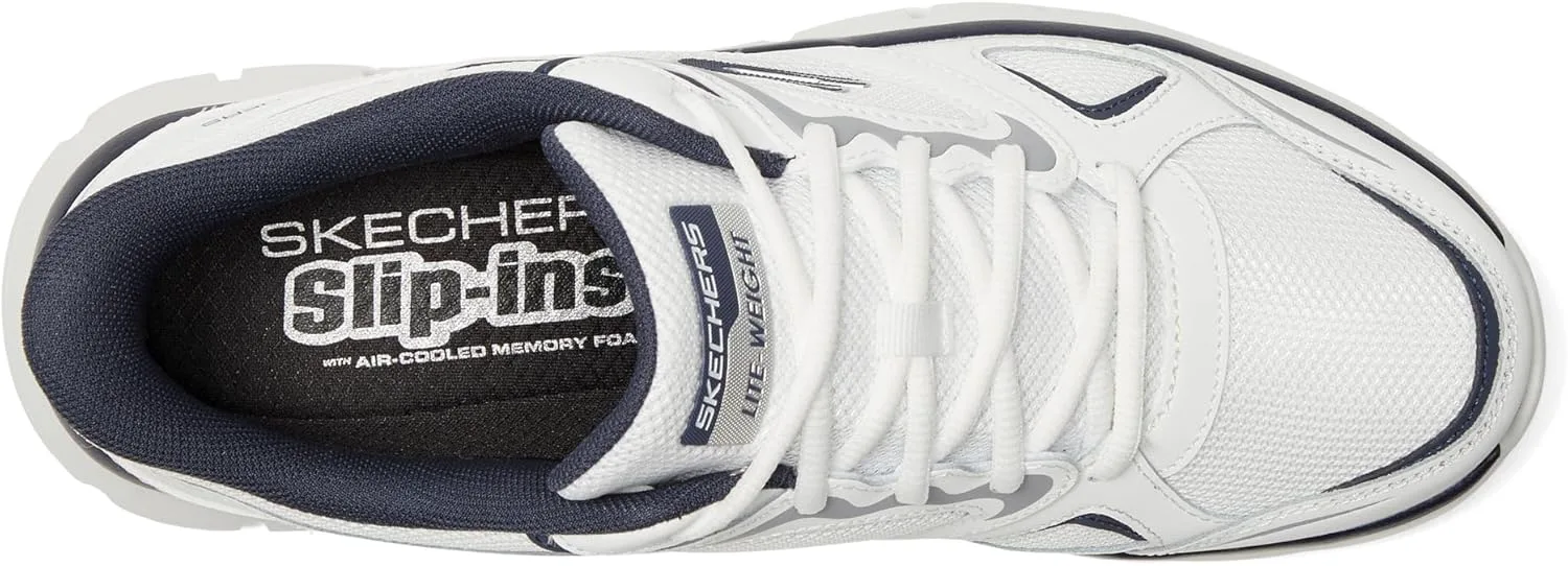 Мужские кроссовки Skechers Track Ezral без шнурков, белый/синий — фото 4