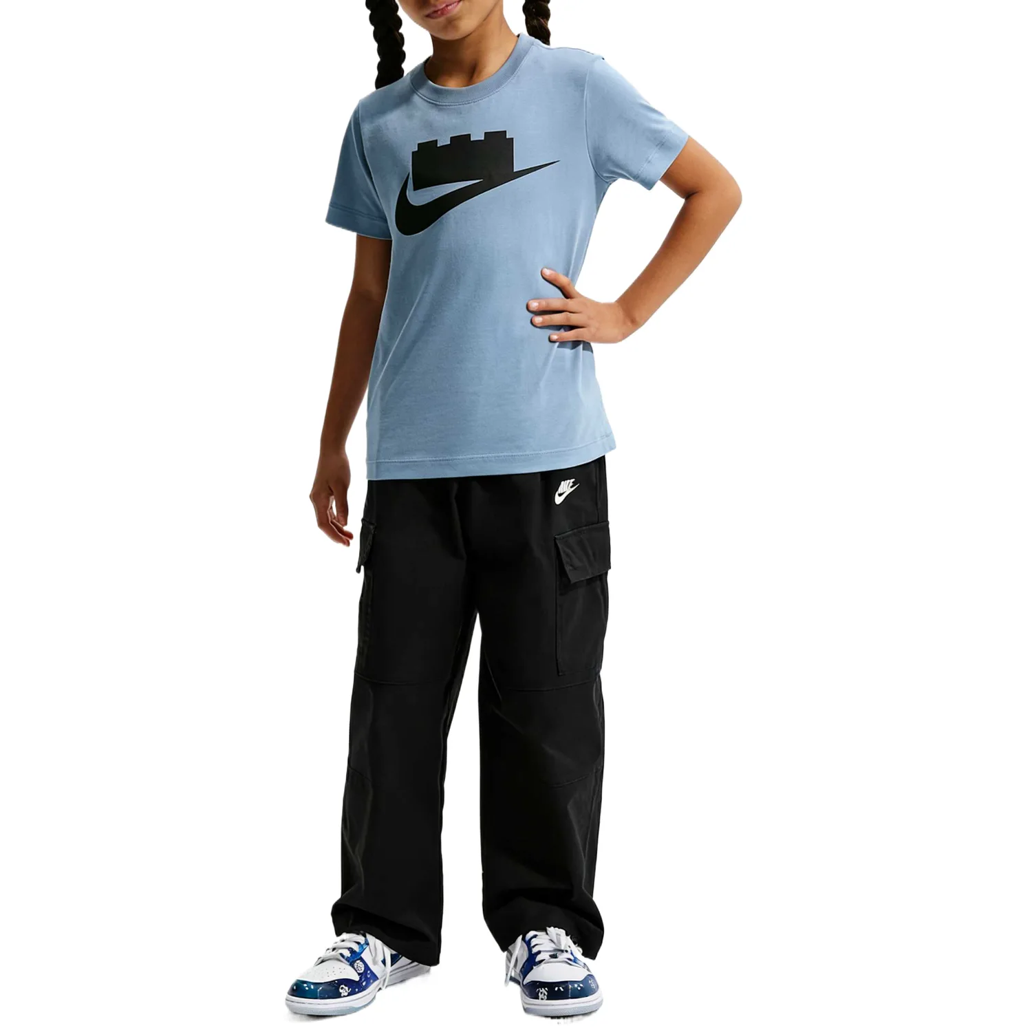 Футболка для детей с круглым вырезом Nike, Work Blue — фото 4