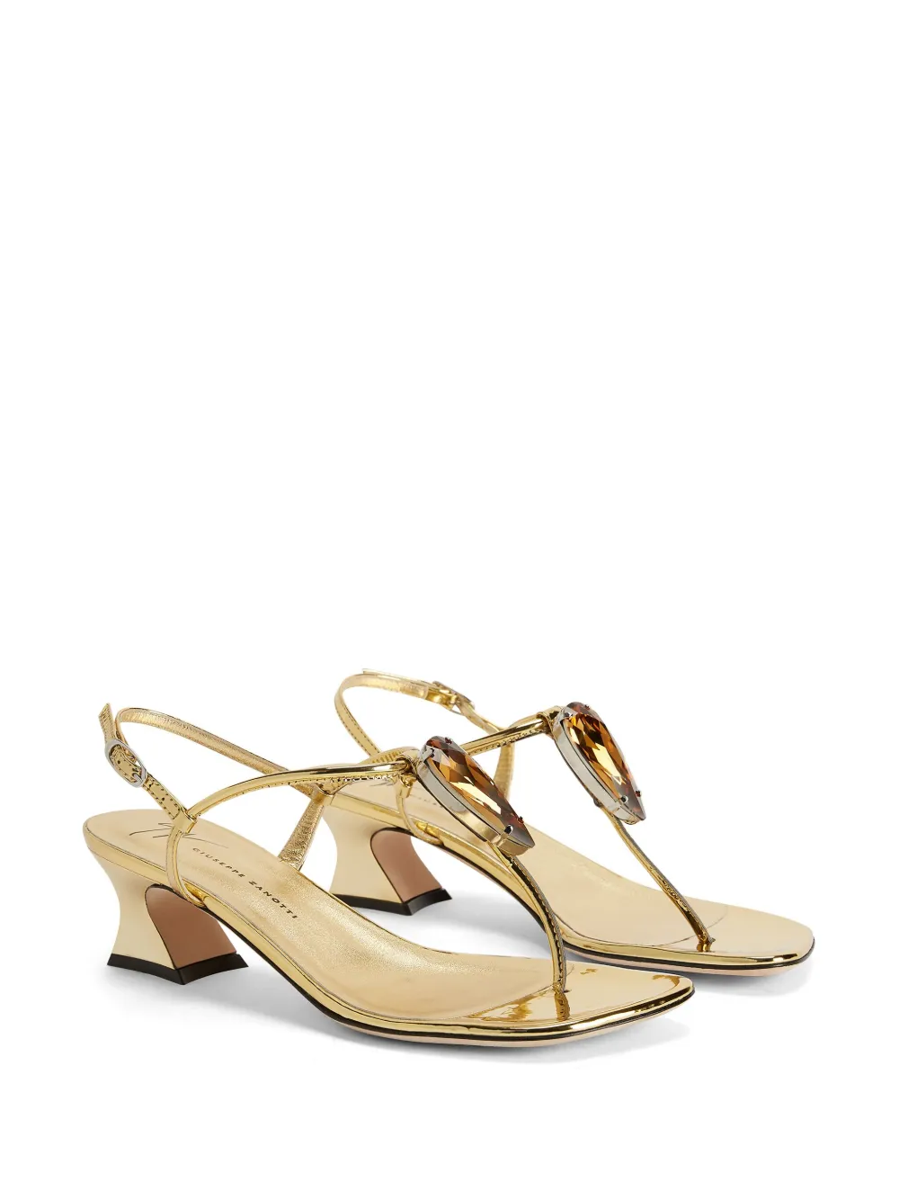 Босоножки Anthonia 45 с кристаллами Giuseppe Zanotti, золотой — фото 2