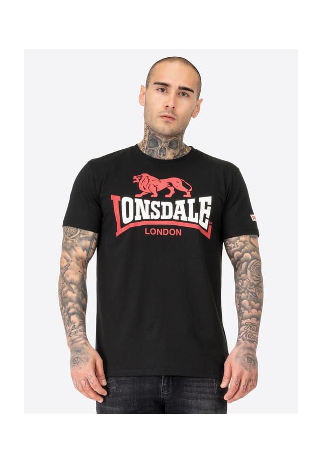 

Футболка стандартного кроя лев двухцветная Lonsdale, мультиколор