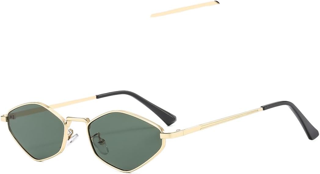 

Солнцезащитные очки с защитой UV400 | Металлические петли, маленькая оправа | Для женщин и мужчин, для занятий спортом на открытом воздухе и путешествий DSVIGF, C4 Green