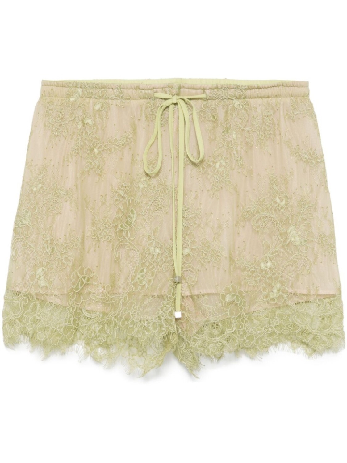 

Blumarine шорты с цветочным кружевом, зеленый