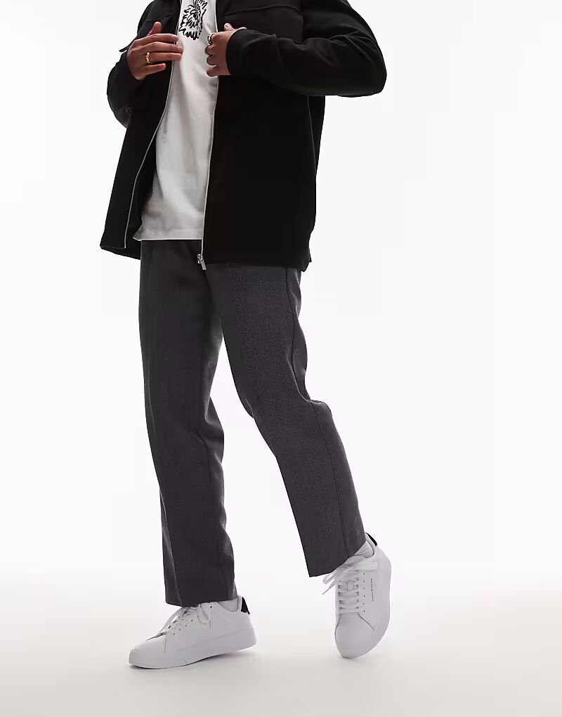 Кроссовки Tommy Hilfiger из кожи в белом и темно-синем цвете — фото 3