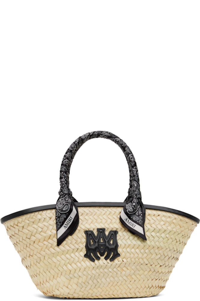 

Бежевый и черный MA Raffia Micro Tote AMIRI
