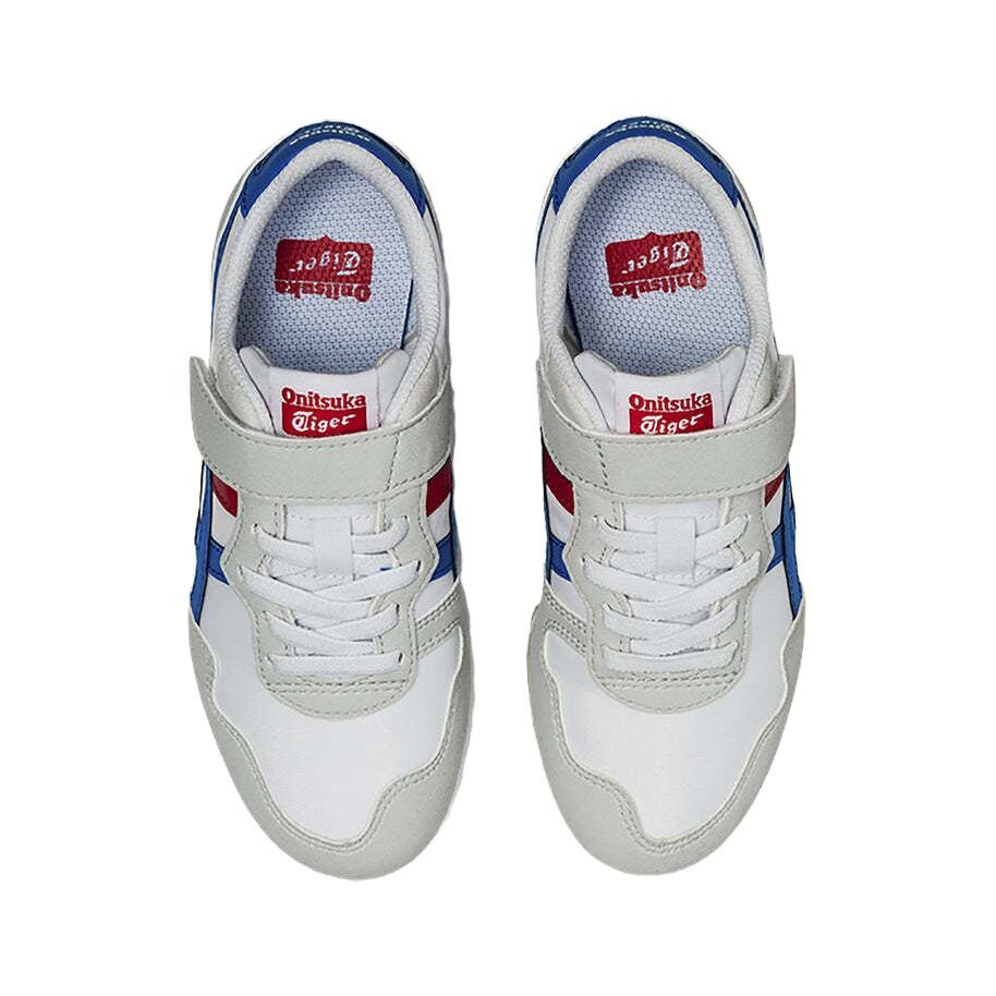 Детские кроссовки Serrano Kids Lifestyle PS Low-top, белые/синие/красные Onitsuka Tiger — фото 4