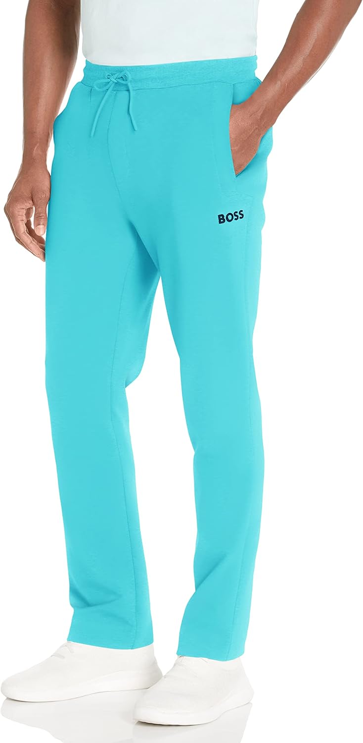 

BOSS Мужские тоновые хлопковые спортивные штаны Regular Fit, Cerulean