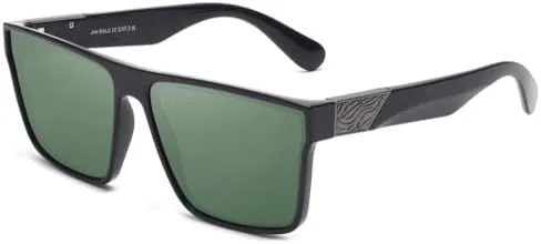 

Ретро-солнцезащитные очки 2026 года для мужчин и женщин, квадратные очки для вождения с плоской верхней частью, защита от ультрафиолета UV400 MTZJH, C6 Black Green