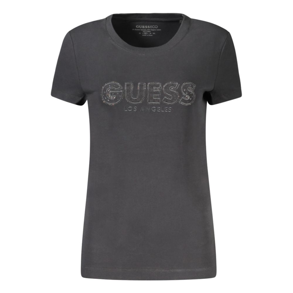 

Черные хлопковые топ и футболка Guess Shoes