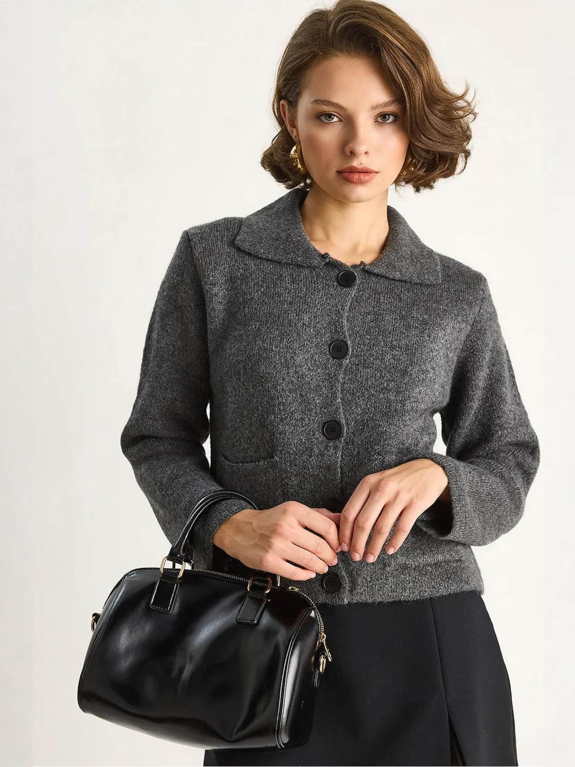 

Bianco Lucci Кардиган из трикотажа в цвете антрацит