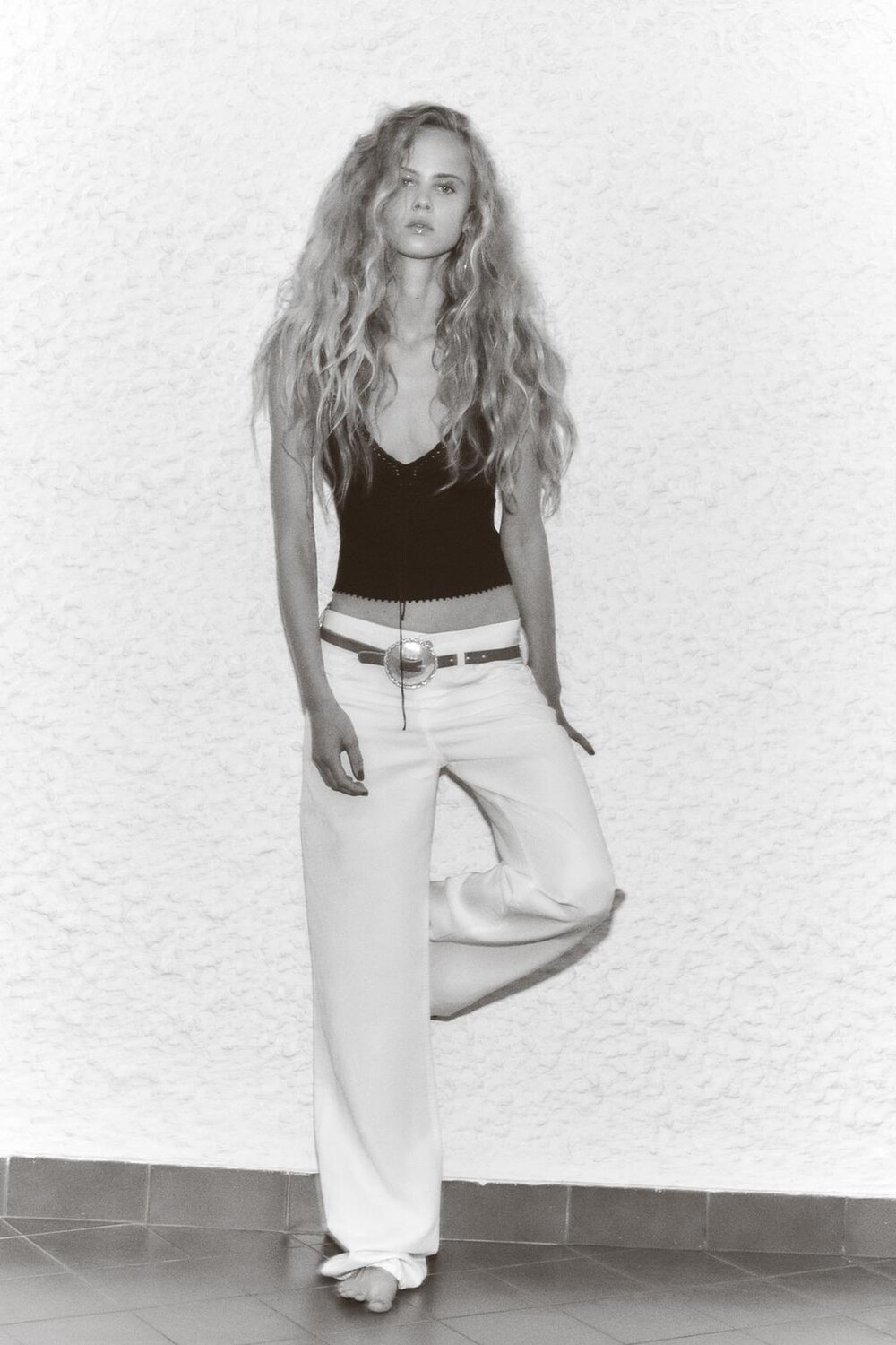 

Топ из пуантельной вязки ZARA, темно-синий