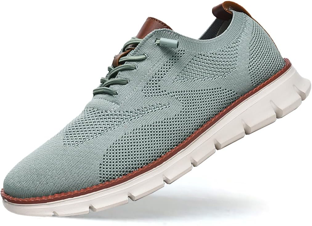 

Мужские городские кроссовки Jeeeun с ультракомфортной сеткой - обувь для делового и повседневного стиля, светло-зеленый