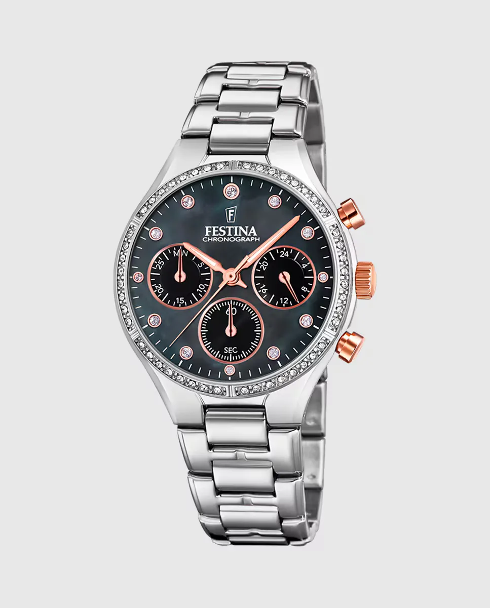 

F20401/4 Женские часы Boyfriend из серебряной стали Festina, серебрянный