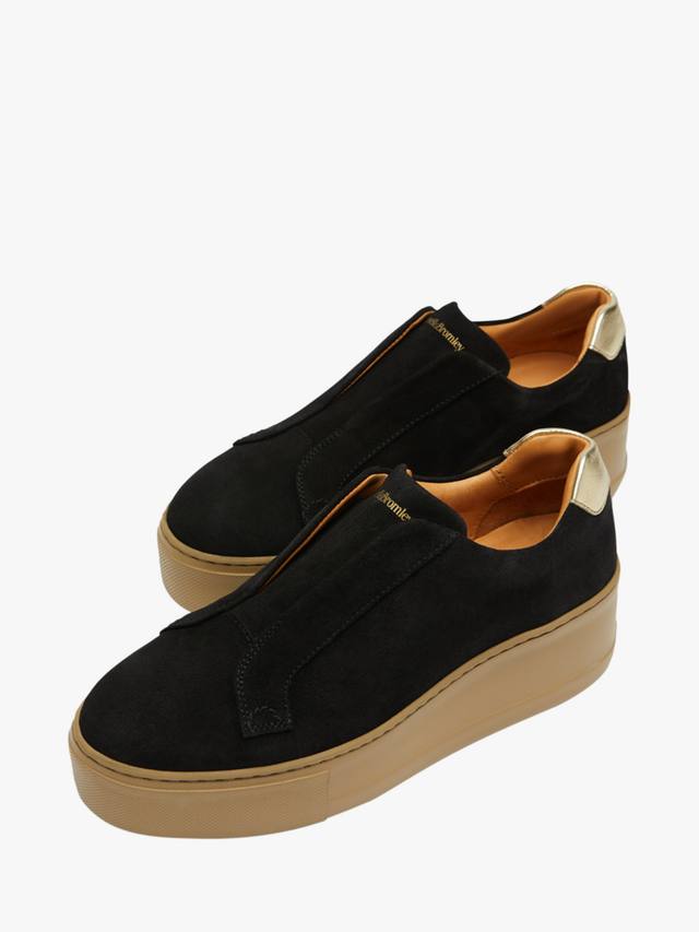 Тренеры Park Up Laceless на платформе из замши Russell & Bromley, Black — фото 4
