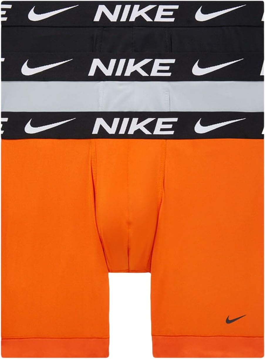 

Мужские боксеры Nike Essential Dri-Fit из полиэстера и микрофибры (3 шт.), Team Orange/Black/Gray