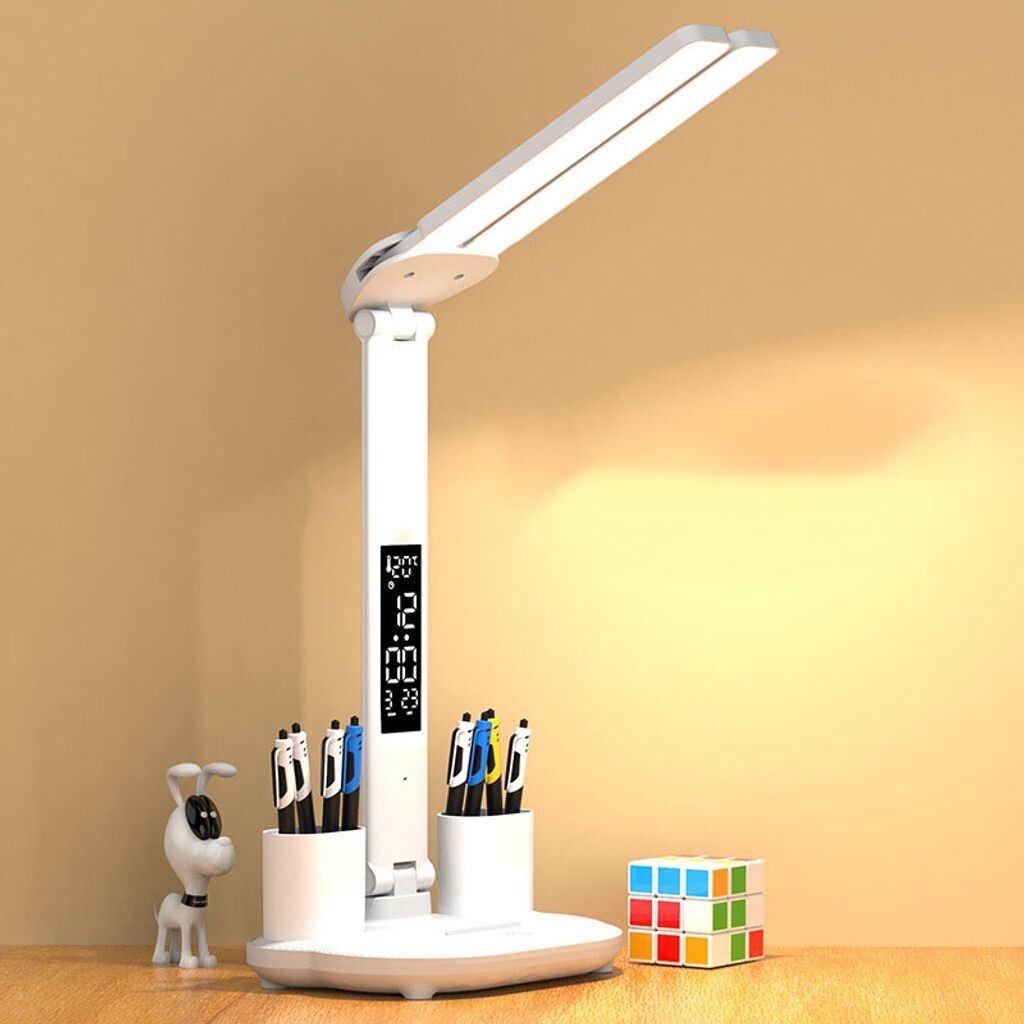 

Инновационная светодиодная настольная лампа для защиты глаз и обучения — энергоэффективная и экономящая место, 3200 мАч Aiorber, белый