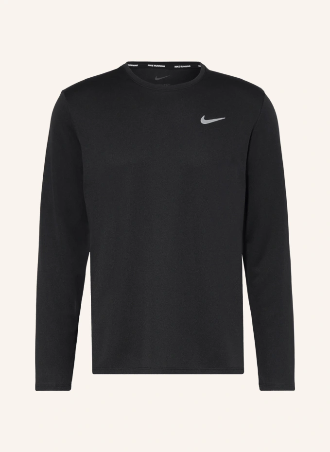 

Рубашка для бега miler Nike, черный