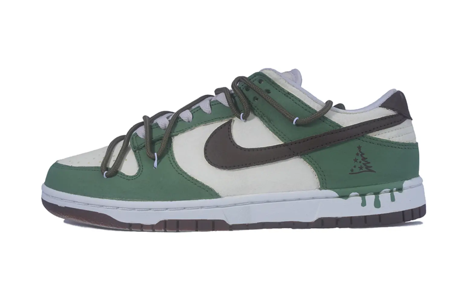 

Кроссовки для скейтбординга Dunk мужские с низким верхом белый/зеленый Nike