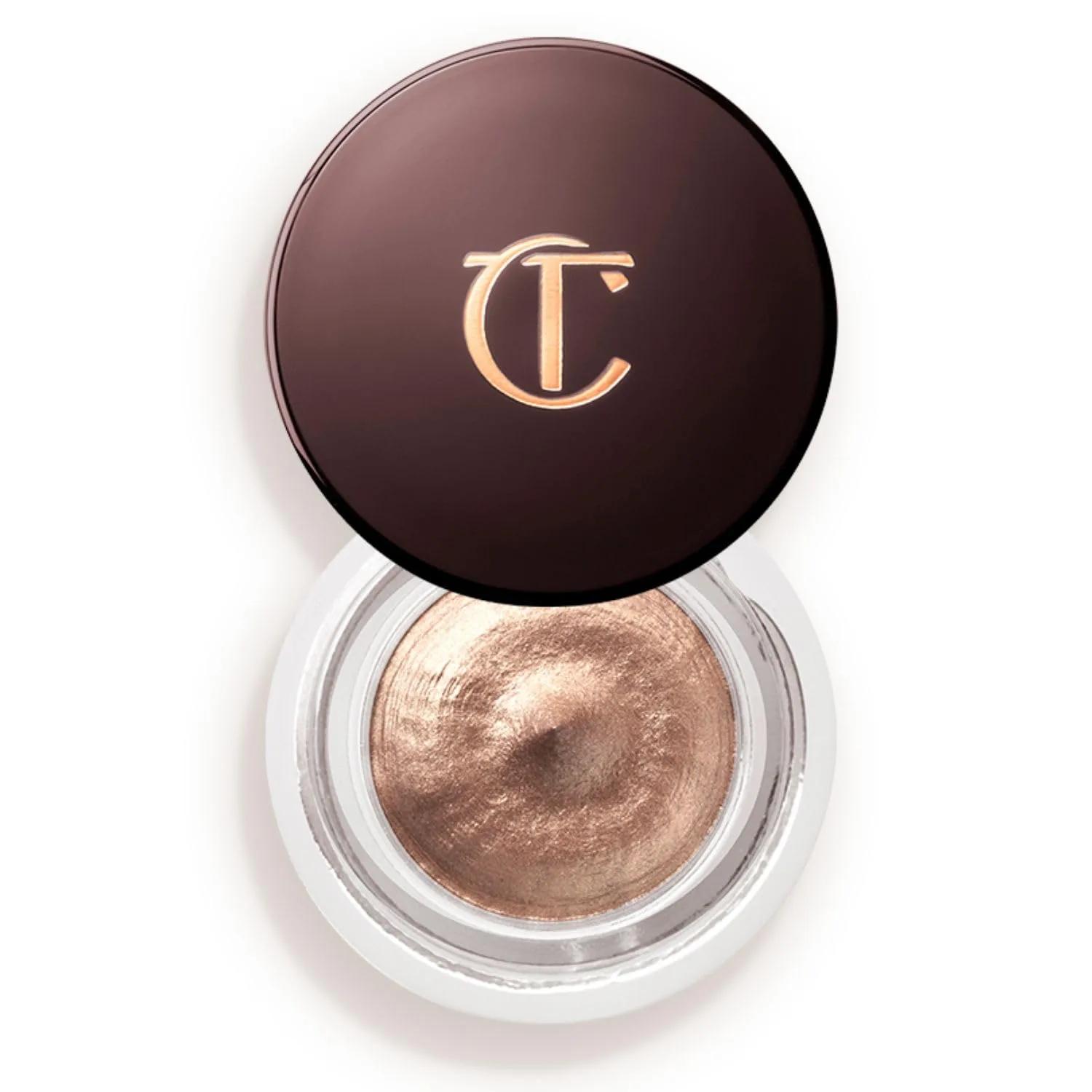 Кремовые тени для век Charlotte Tilbury Eyes to Mesmerize - стойкие монотени - формула с добавлением воды и металлическим блеском, а также витамина Е для устойчивости к скатыванию в складках века., Champagne - champagne pink