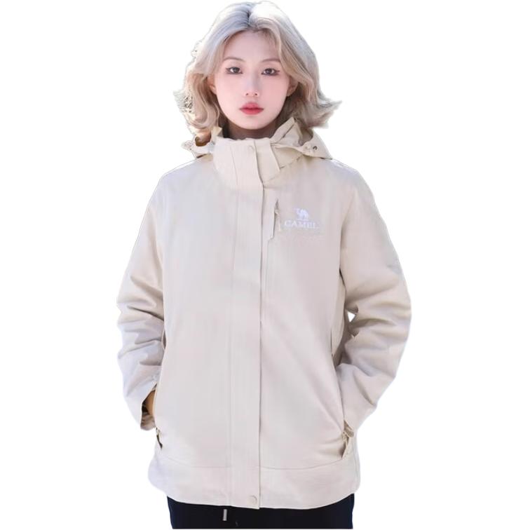 

Водонепроницаемая, ветрозащитная, дышащая, износостойкая, теплая ветровка для женщин CAMEL, oat серый