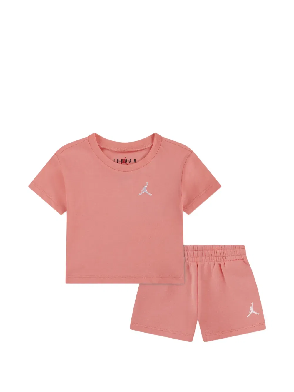 Комплект шорт с вышитым логотипом (два комплекта) Jordan Kids, розовый