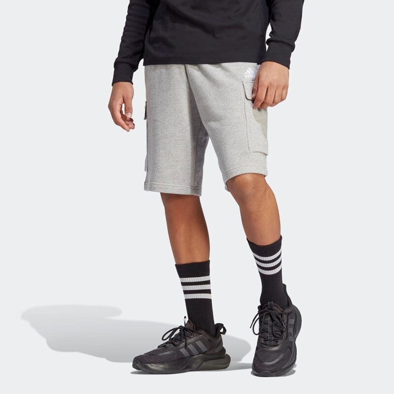 

Базовые мужские шорты карго из махровой ткани Adidas, серый
