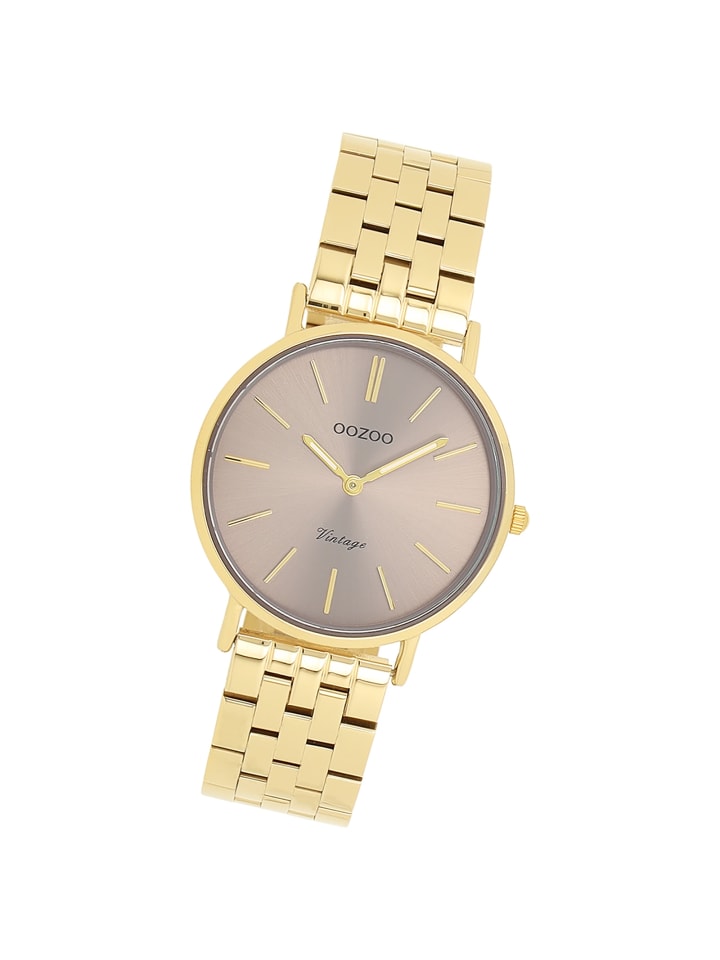 

Аналоговые наручные часы Oozoo Vintage Series, золотые, средний размер (примерно 32 мм)