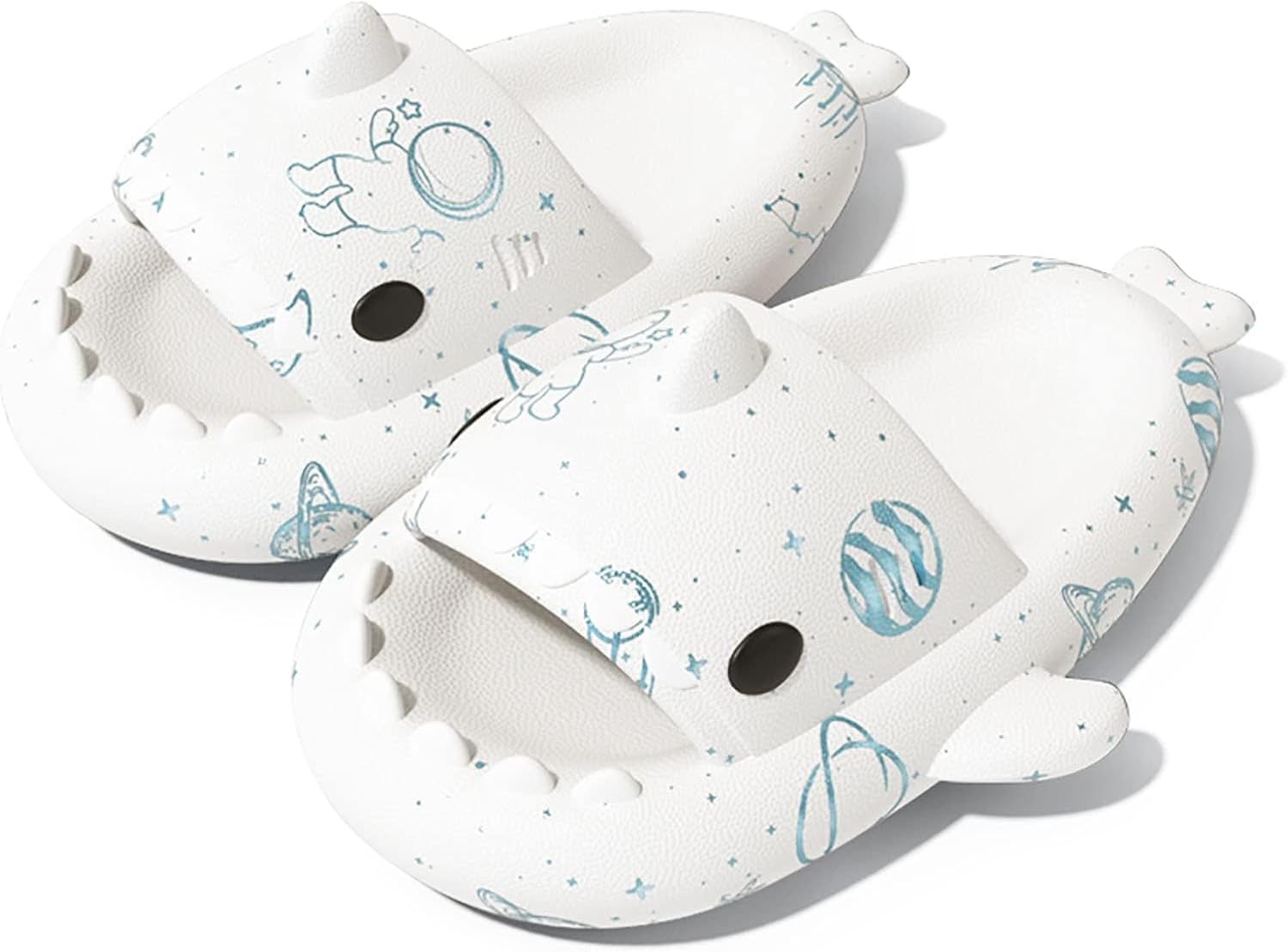 

Унисекс сандалии с изображением акулы, оригинальные улучшенные, противоскользящие, быстросохнущие, для женщин и мужчин, светло-голубые, размер универсальный 6-13 Generic