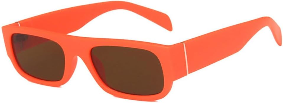 

Женские солнцезащитные очки в стиле ретро, ​​маленькие прямоугольные, модные, цвета шампанского, фиолетовые, с защитой от УФ-излучения UV400, трендовые мужские солнцезащитные очки TYUVIVO, Matte Orange Tea