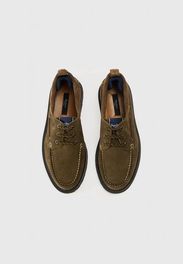 Лодочные туфли rob combi Pepe Jeans, Dark Olive Green — фото 4