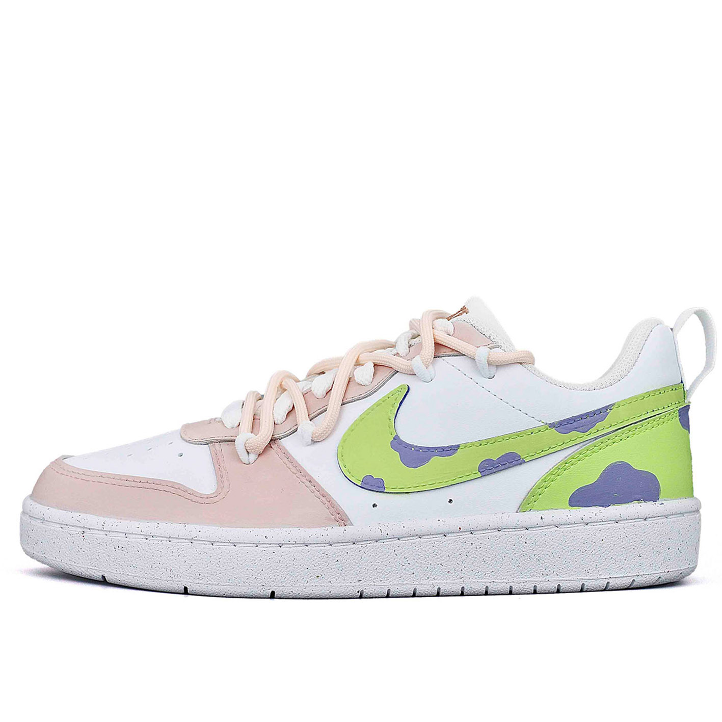 

Nike Кроссовки для скейтбординга Court Borough Patrick Star Slip Resistant Abrasion Resistant низкие детские Green/Pink