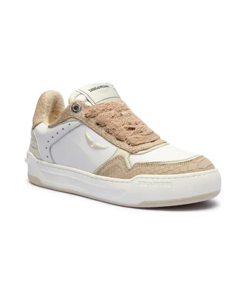 Кожаные кроссовки Zadig&Voltaire, бежевый