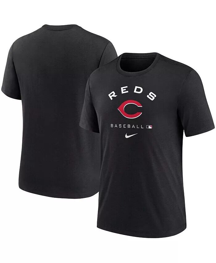 

Мужская черная футболка Cincinnati Reds Authentic Collection Tri-Blend Performance Nike