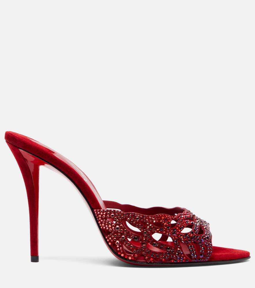 Lasera 100 украшенные мюли Christian Louboutin, Fever/Mix Degrade/Lin Fever — фото 4