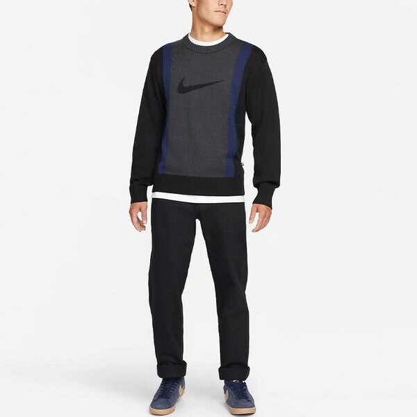 Шерстяной свитер sb skateboard colorblock круглый вырез пуловер Nike, мульитколор — фото 3