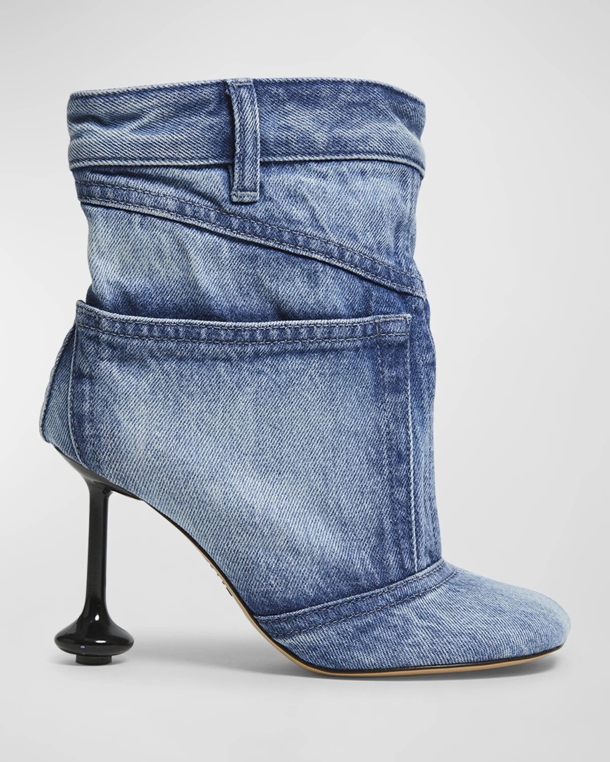 Джинсовые ботильоны Toy Panta Loewe, цвет Washed Denim
