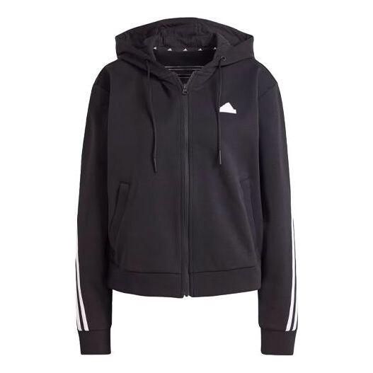 

Куртка future icons 3 полоски толстовка с капюшоном на молнии азиатские размеры Adidas, черный