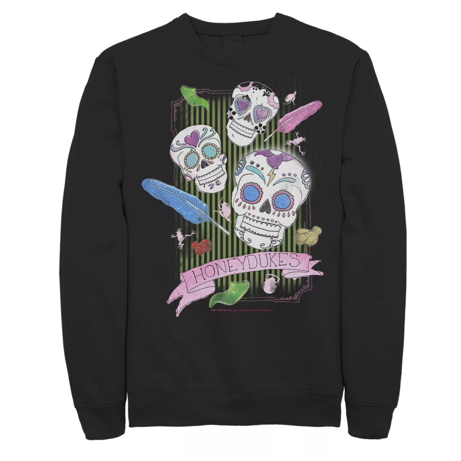

Мужской флисовый пуловер Deathly Hallows 2 Candy Skulls Harry Potter