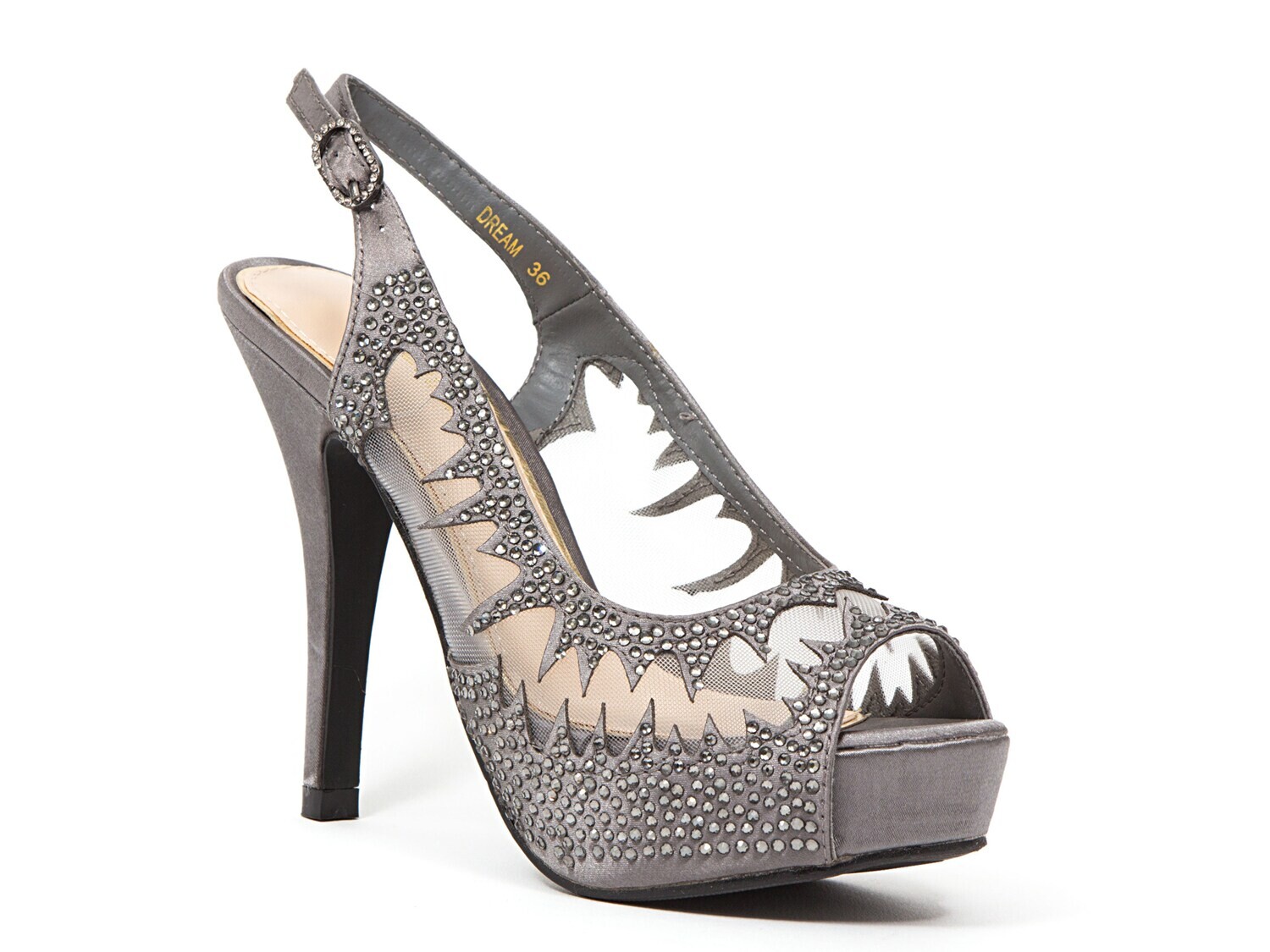 Сандалии Lady Couture Dream на платформе, оловянный металлик