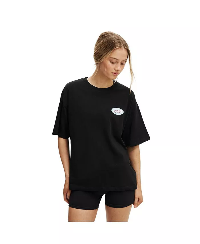 

Женская футболка с принтом Active COTTON ON, черный
